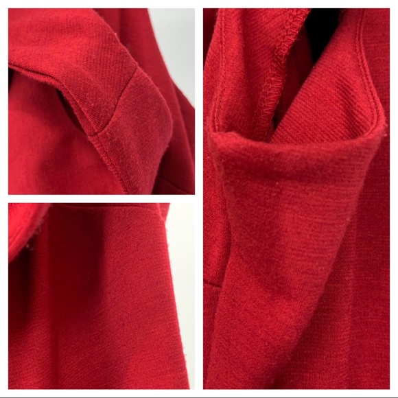 As U Wish Red & Black Exposed Zipper Back Belted Dress With Pockets Size Small - Picture 7 of 15